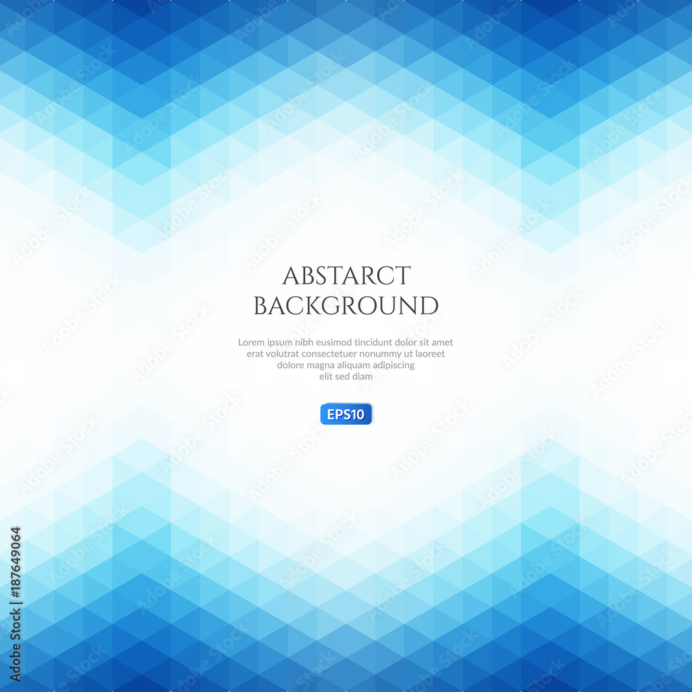 Poster Abstract background in isometrric style. Pattern of triangles. Space for text.