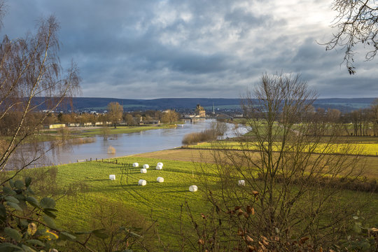 Weserblick bei Hochwasser