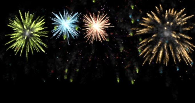 animation modern fireworks background.