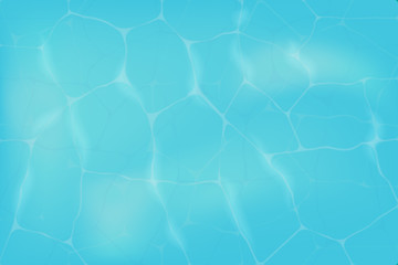 vector illustration of a blue surface of sea water with reflections and sunlight