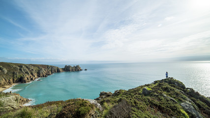 Porthcurno beach near Minack Theatre
