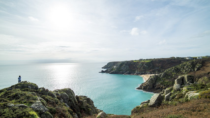 Porthcurno beach near Minack Theatre