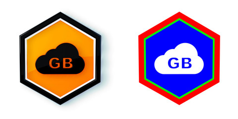 Ikona sześciobok 3D sześciokąt © vempireart