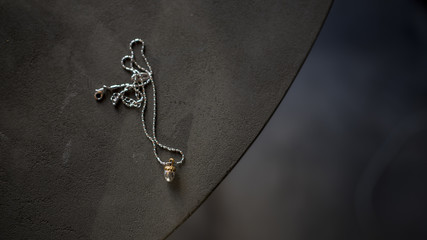 Acorn Necklace on Concrete Table