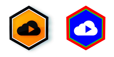 Ikona sześciobok 3D sześciokąt