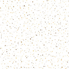 Seamless pattern with gold sparkles on white background. Vector