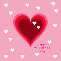 Obraz na płótnie Canvas Abstract Love Heart and Valentines day Background Vector.