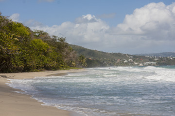 Fototapeta na wymiar Beach and waves Martinique