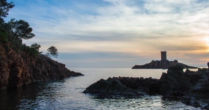 Timelapse Sea Clouds French Riviera 4K