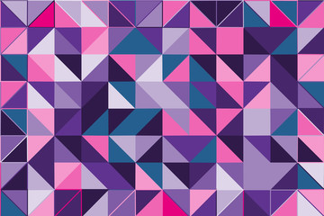 Fototapeta premium Ultra violet polygonal abstract background. Low poly crystal pattern. Design with triangle shapes.