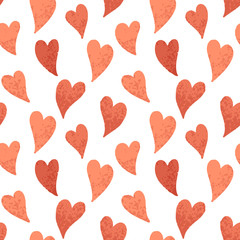 Fototapeta na wymiar Red hearts pattern.