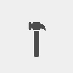 Hammer flat vector icon