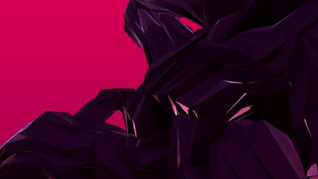 3d black abstraction on color background 4k loop material design animation