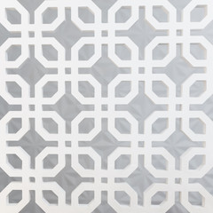 Abstract white ornamental wall