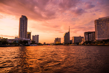 Bangkok Cityscape as seen from the river