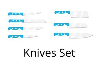 Kitchen cutting knives set. Set