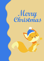 Cute greeting Merry Christmas card