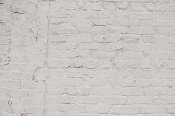Old white brick wall background texture