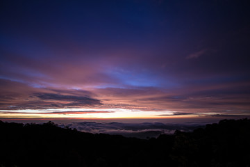 Dawn betweem the clouds.