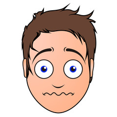 Fototapeta premium Nervous man avatar
