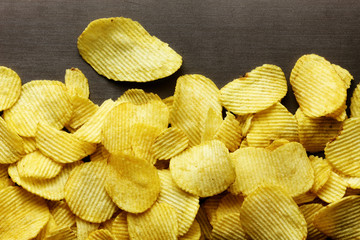 A lot of crisps potato