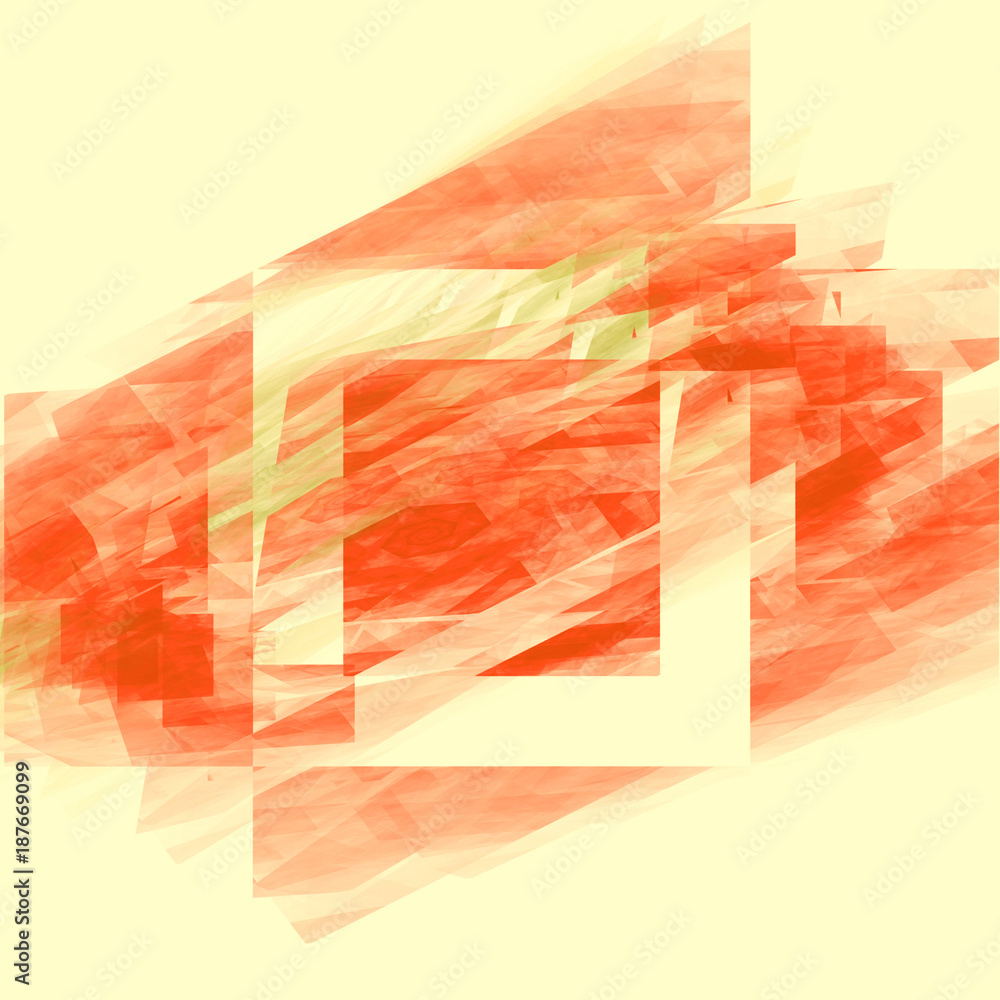 Poster Pattern with red textured square