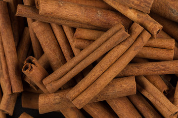 Cinnamon sticks spice closeup