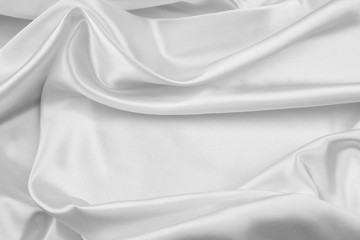 White silk fabric
