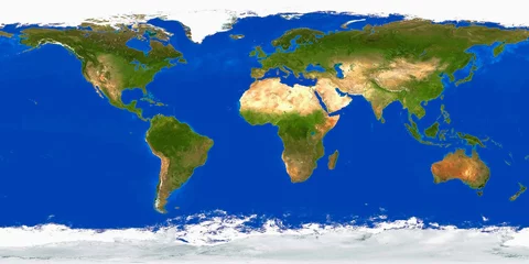 Papier Peint photo autocollant Carte du monde Earth Map Aerial