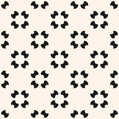 Fototapeta premium Simple seamless pattern with rounded figures, floral shapes, carved circles