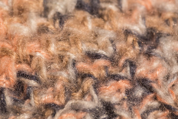 Macro color image of colourful melange knitted texture.