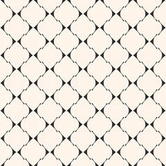 Art deco vector seamless pattern. Texture with thin curved lines, mesh, lattice