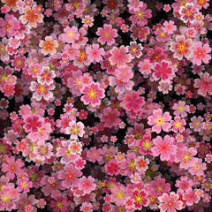 Sakura blossoms background, volume effect. Vector illustration