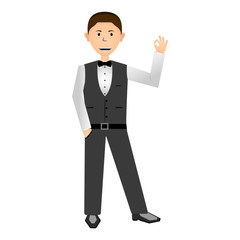 Fototapeta premium Isolated businessman illustration
