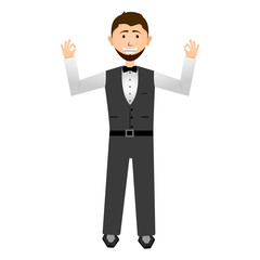 Isolated businessman illustration