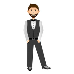 Isolated businessman illustration