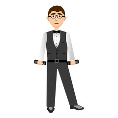 Isolated businessman illustration