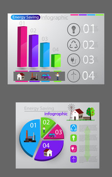 smart energy use infographic concept