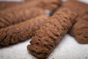 Chocolate Cookies. Close-up. Macro