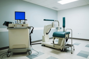 Medical equipment in examination room at hospital