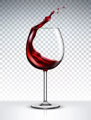 Foto op Plexiglas red wine splashing out of a glass © sveta