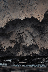 Vertical view of abstract purple background and texture. Grunge old paint surface