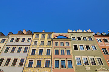 Fototapeta premium Casas de colores en Varsovia, Polonia
