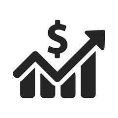 Money graph icon vector