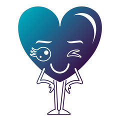 heart love happy kawaii character vector illustration design