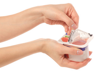 Yogurt in hand