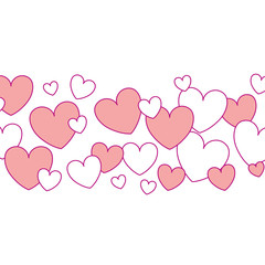 hearts love decorative pattern background vector illustration design