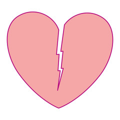 heart love broken icon vector illustration design