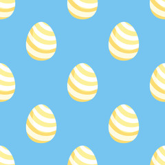 Seamless pattern with the image of Easter eggs. Vector background.