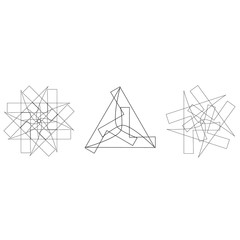 Geometric set for gifts and holidays pattern vector EPS10